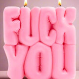 Shop Wavey Casa Wavey Casa FUCK You Pink Puffer Candle Candles for women – premium loungewear and festival fashion at Spoiled Brat