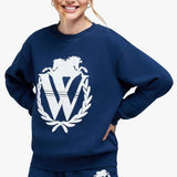 Shop Wildfox Wildfox 90s Crest Cody Sweatshirt Jumper for women – premium loungewear and festival fashion at Spoiled Brat