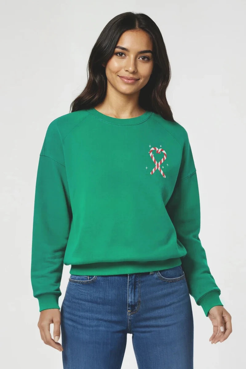 Shop Wildfox Wildfox Christmas Tinis & Tinsel Keely Raglan Sweatshirt Hooded Sweatshirt for women – premium loungewear and festival fashion at Spoiled Brat