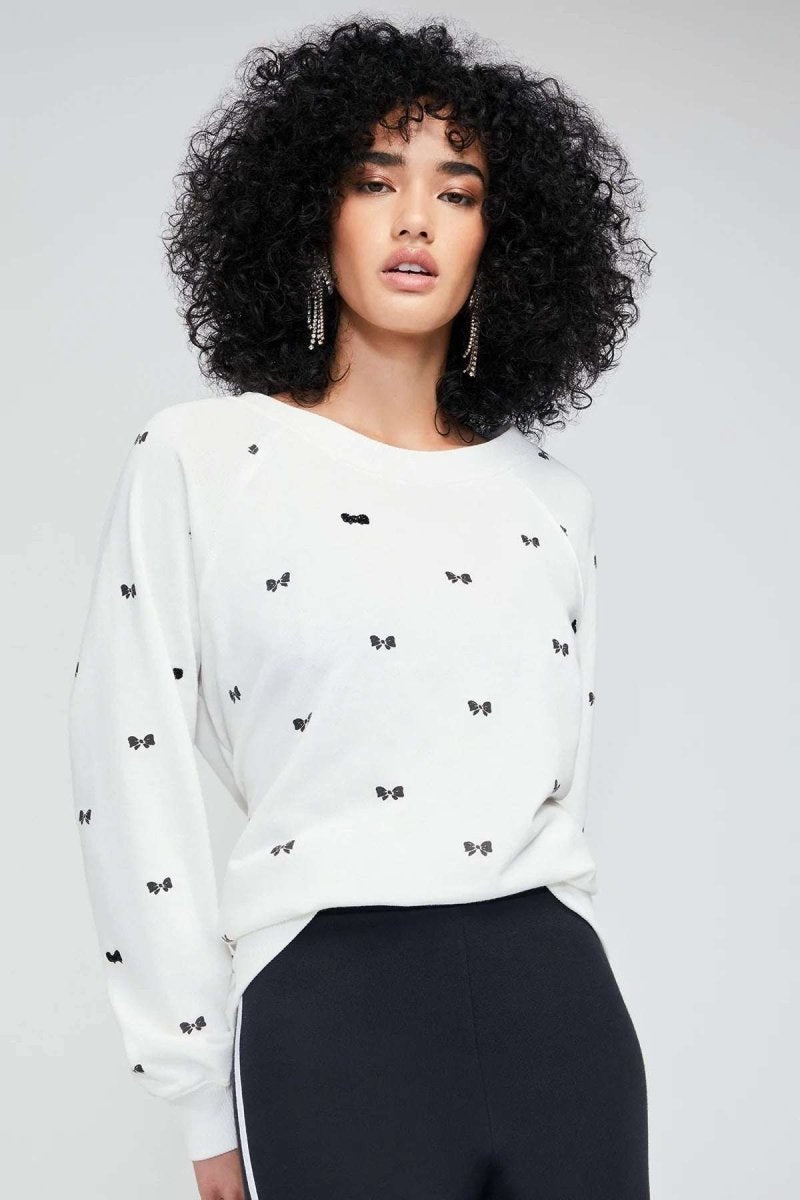 Shop Wildfox Wildfox Gordon Bow Sommers Sweatshirt Sweatshirt for women – premium loungewear and festival fashion at Spoiled Brat
