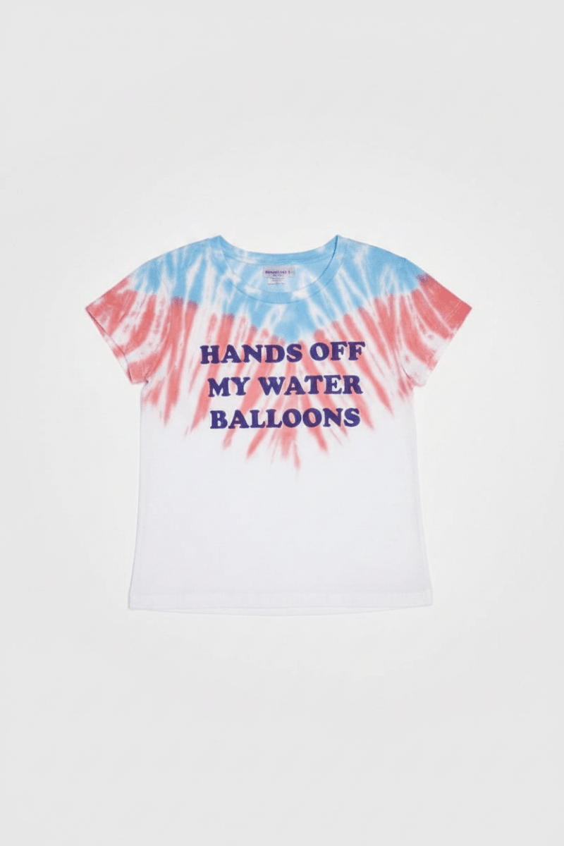 Shop Wildfox Wildfox Hands Off My Water Balloons No9 Tee T-Shirt for women – premium loungewear and festival fashion at Spoiled Brat