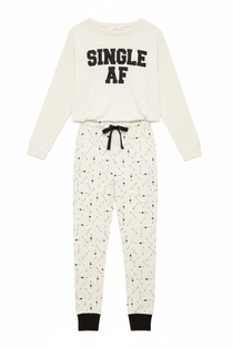 Shop Wildfox Wildfox Single AF Pyjamas as seen on Malin Andersson Pyjamas for women – premium loungewear and festival fashion at Spoiled Brat