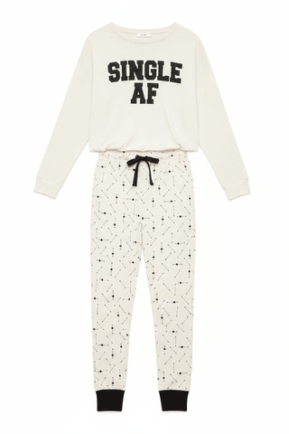 Shop Wildfox Wildfox Single AF Pyjamas as seen on Malin Andersson Pyjamas for women – premium loungewear and festival fashion at Spoiled Brat