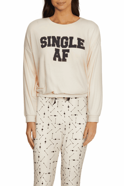 Shop Wildfox Wildfox Single AF Pyjamas as seen on Malin Andersson Pyjamas for women – premium loungewear and festival fashion at Spoiled Brat