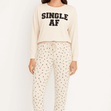 Shop Wildfox Wildfox Single AF Pyjamas as seen on Malin Andersson Pyjamas for women – premium loungewear and festival fashion at Spoiled Brat
