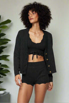 Shop Spiritual Gangster Spiritual Gangster Hudson Pointelle Cardigan Cardigan for women – premium loungewear and festival fashion at Spoiled Brat