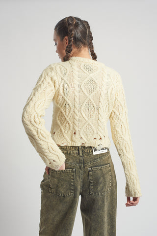 The Ragged Priest Saint Zip Cable Knit Jumper