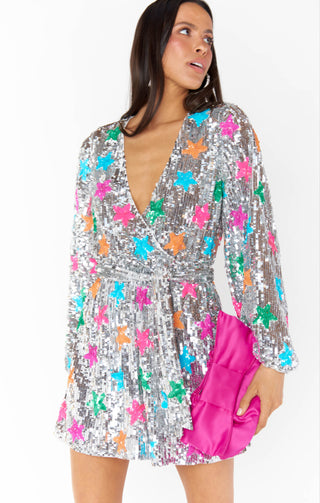 Shop Show Me Your Mumu Wear Me Out Evening Dress Rainbow Stars Sequins - Spoiled Brat  Online
