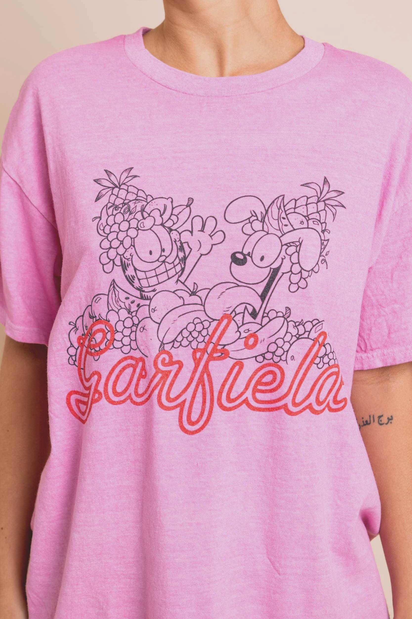 Daisy Street Garfield Washed Tyler Tee T-Shirts by Daisy Street as seen on celebrities