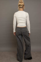 Daisy Street Double Layered Top with Embroidery Long Sleeved Top by Daisy Street as seen on celebrities