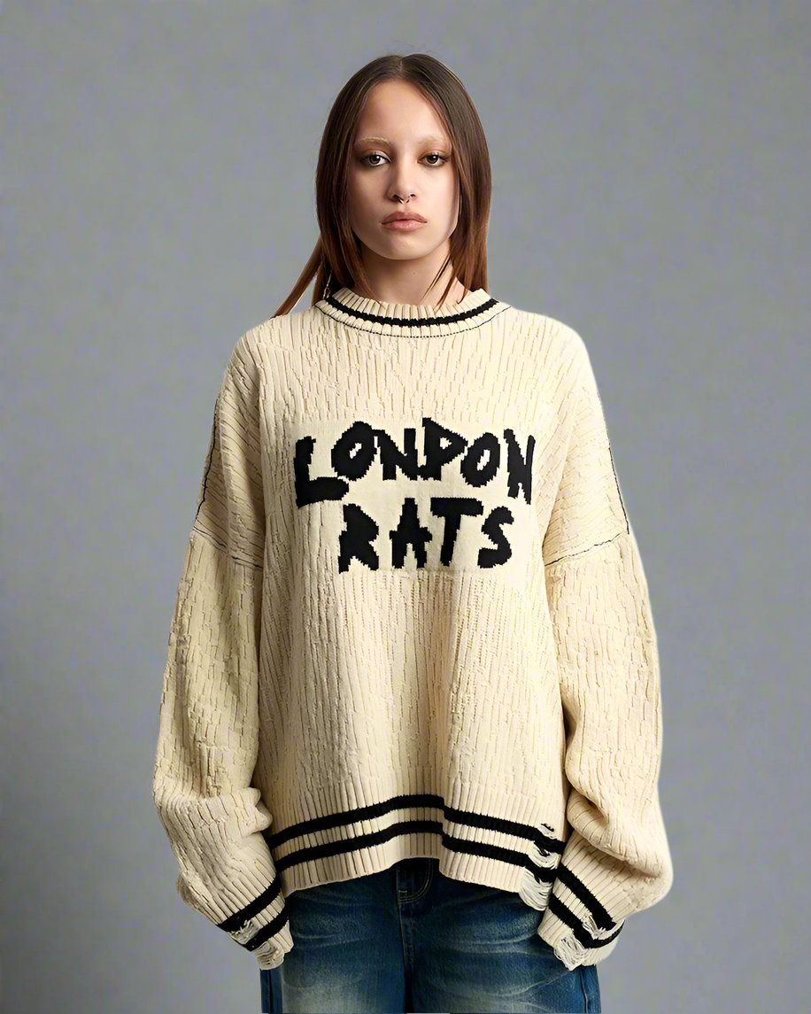 Shop The Ragged Priest The Ragged Priest London Rats Knit Jumper online at Spoiled Brat