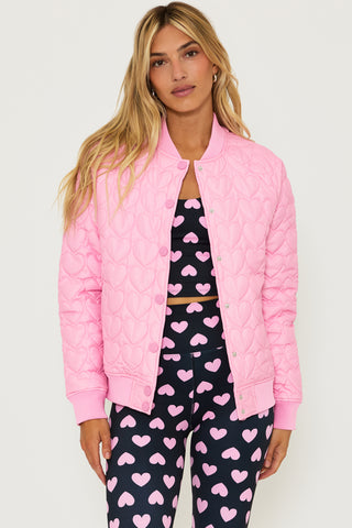 Beach Riot Flight Jacket Prism Pink Heart