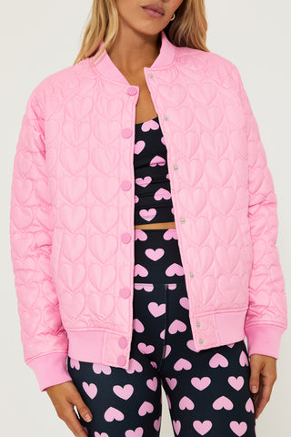 Beach Riot Flight Jacket Prism Pink Heart