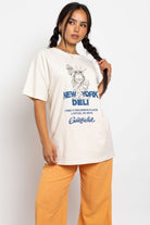 Daisy Street Garfield New York Deli Oversized Tee T-Shirt by Daisy Street as seen on celebrities