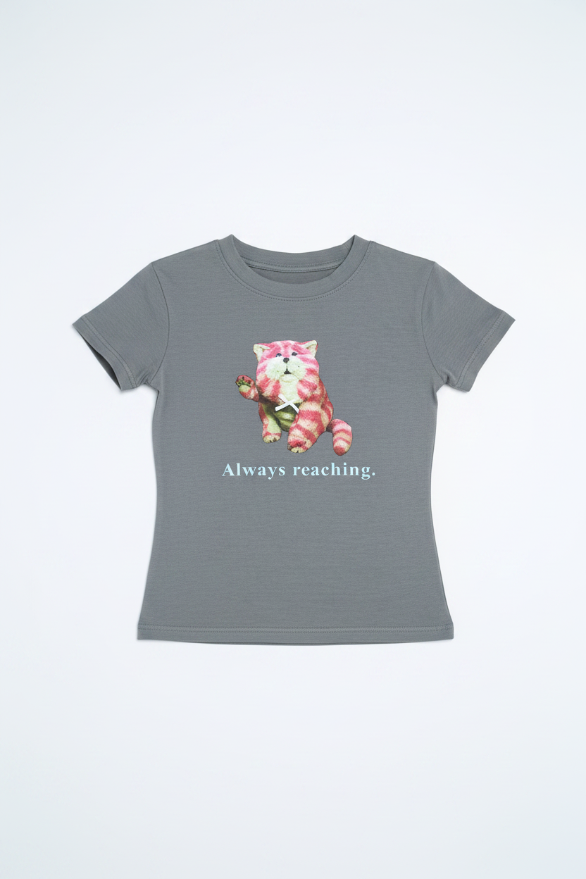 Daisy Street Bagpuss with Bow Graphic Baby Tee - Spoiled Brat