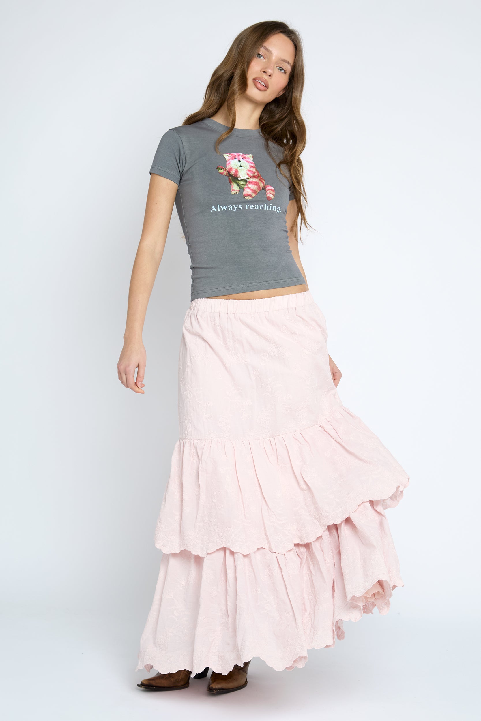 Daisy Street Bagpuss with Bow Graphic Baby Tee - Spoiled Brat