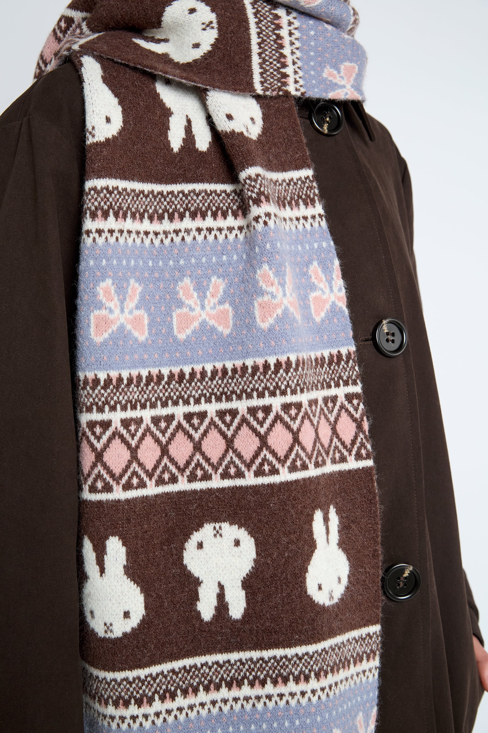 Daisy Street Miffy Intarsia Scarf