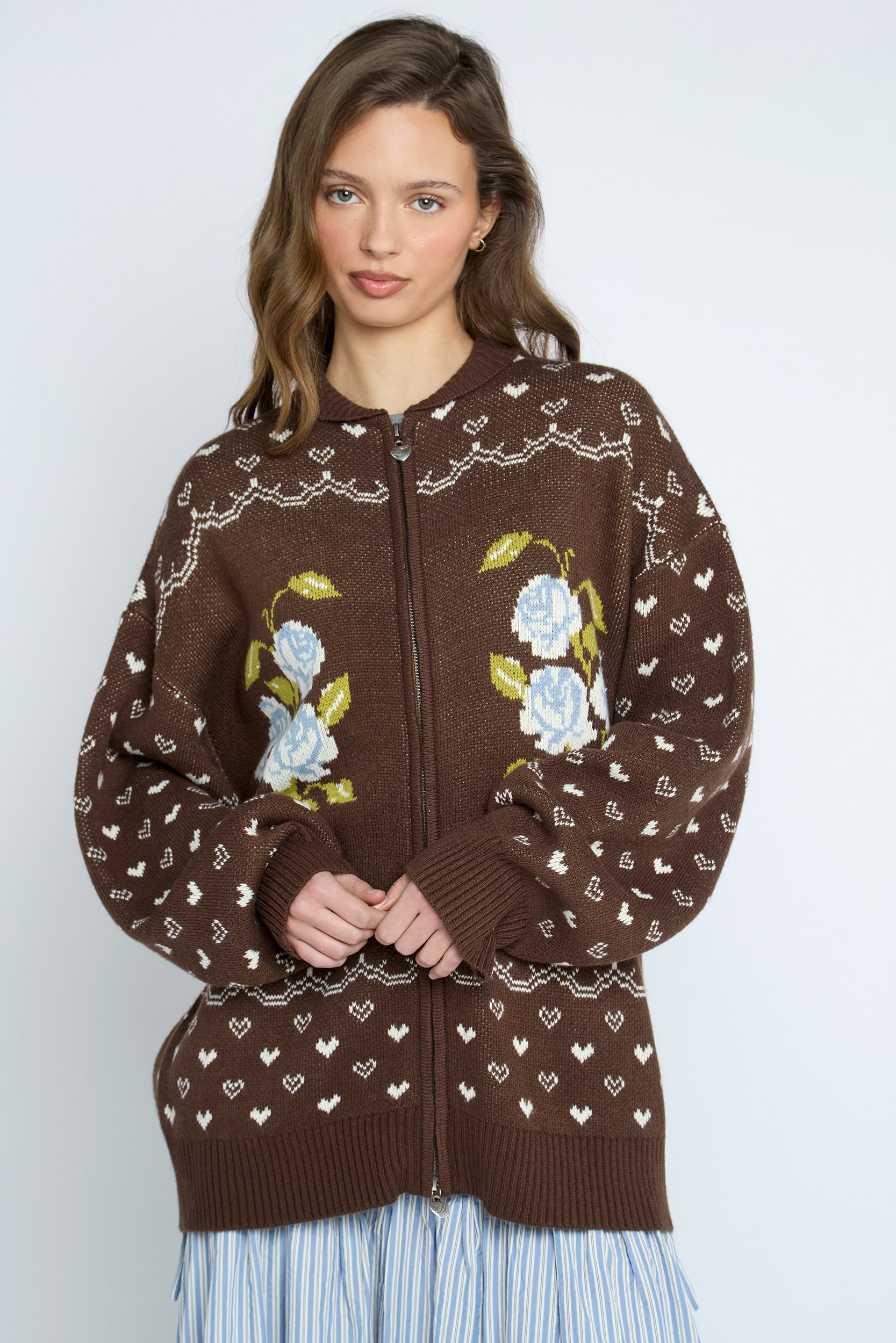 Daisy Street Rosette Cardigan
