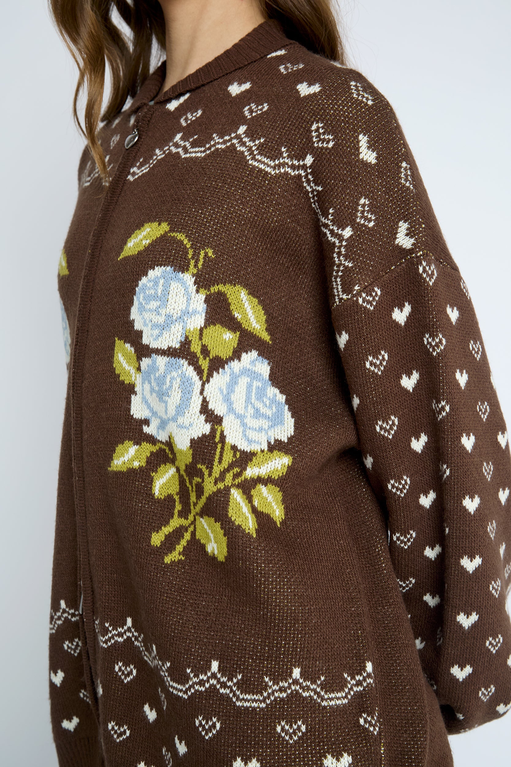 Daisy Street Rosette Cardigan