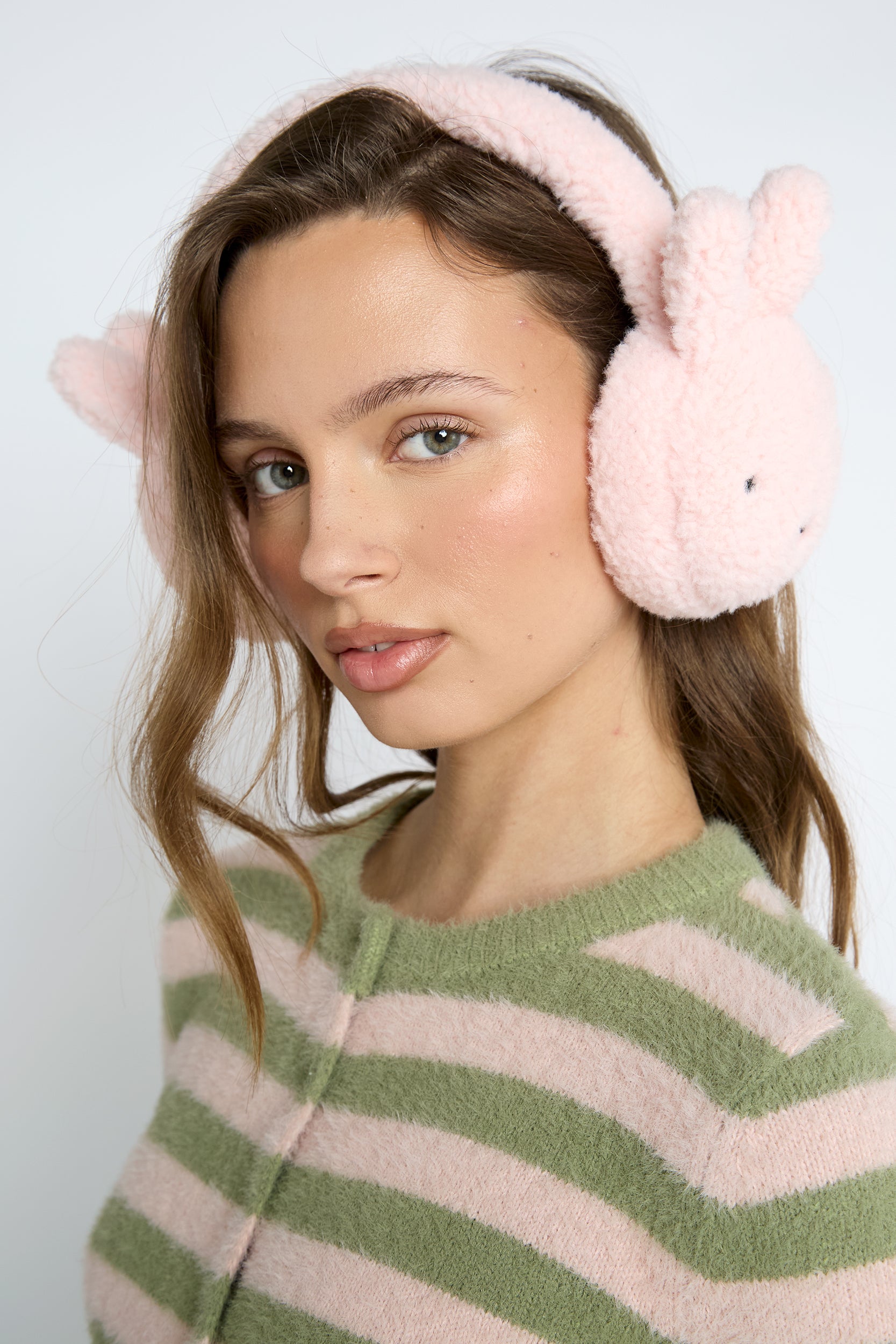 Daisy Street Miffy Pink Borg Ear Muffs