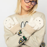 Daisy Street Miffy Cream Mitten Gloves 
