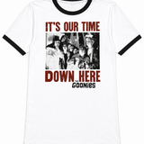 Goonies x Unique Vintage Its Out Time Down Here Ringer Tee 
