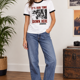 Goonies x Unique Vintage It’s Our Time Down Here Ringer Tee