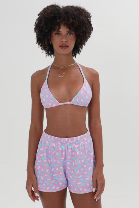 Frankies Bikinis Coco Terry Shorts in Daisy Dream Shorts by Frankies Bikinis as seen on celebrities