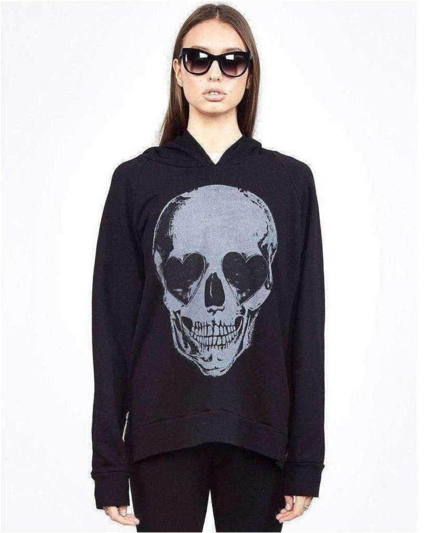 Shop Lauren Moshi Lauren Moshi Corbin Heart Eye Skull Pullover online at Spoiled Brat