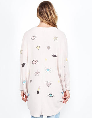 Shop Lauren Moshi Isla Crystal Glam Cape Cardigan - Spoiled Brat  Online