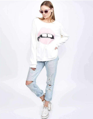 Shop Lauren Moshi Noleta Zipper Mouth Sweatshirt - Spoiled Brat  Online