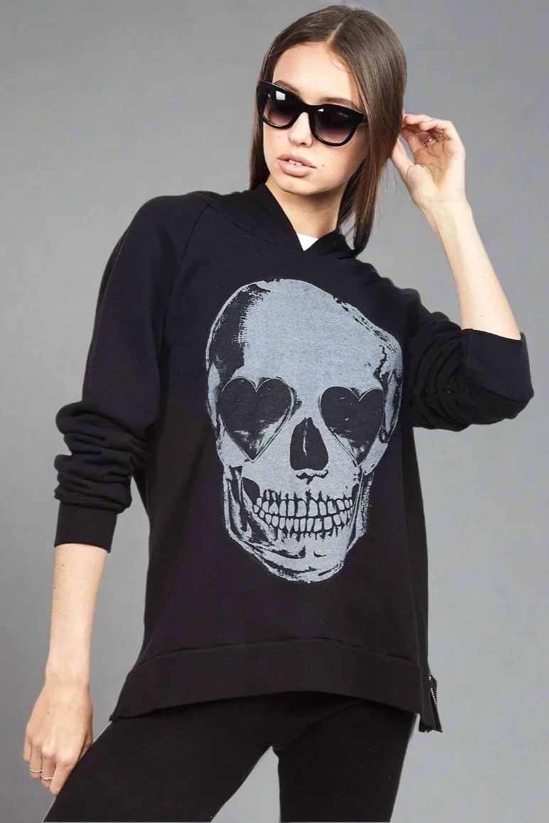 Shop Lauren Moshi Lauren Moshi Corbin Heart Eye Skull Pullover online at Spoiled Brat