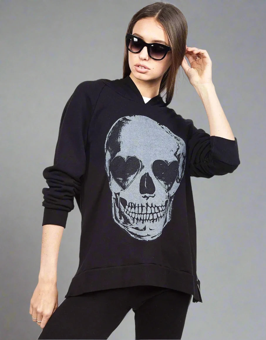 Shop Lauren Moshi Lauren Moshi Corbin Heart Eye Skull Pullover online at Spoiled Brat