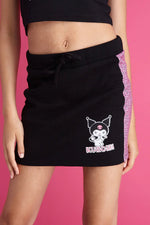 Shop New Girl Order New Girl Order x Kuromi Contrast Leopard Print Mini Skirt online at Spoiled Brat