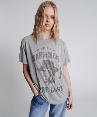 Shop One Teaspoon Not All Wanderers Are Lost Burnout Tee - Premium T-Shirt from One Teaspoon Online now at Spoiled Brat 