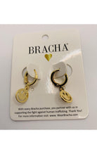 Bracha Smiley Huggies Gold Hoop Earrings Earrings by Bracha as seen on celebrities