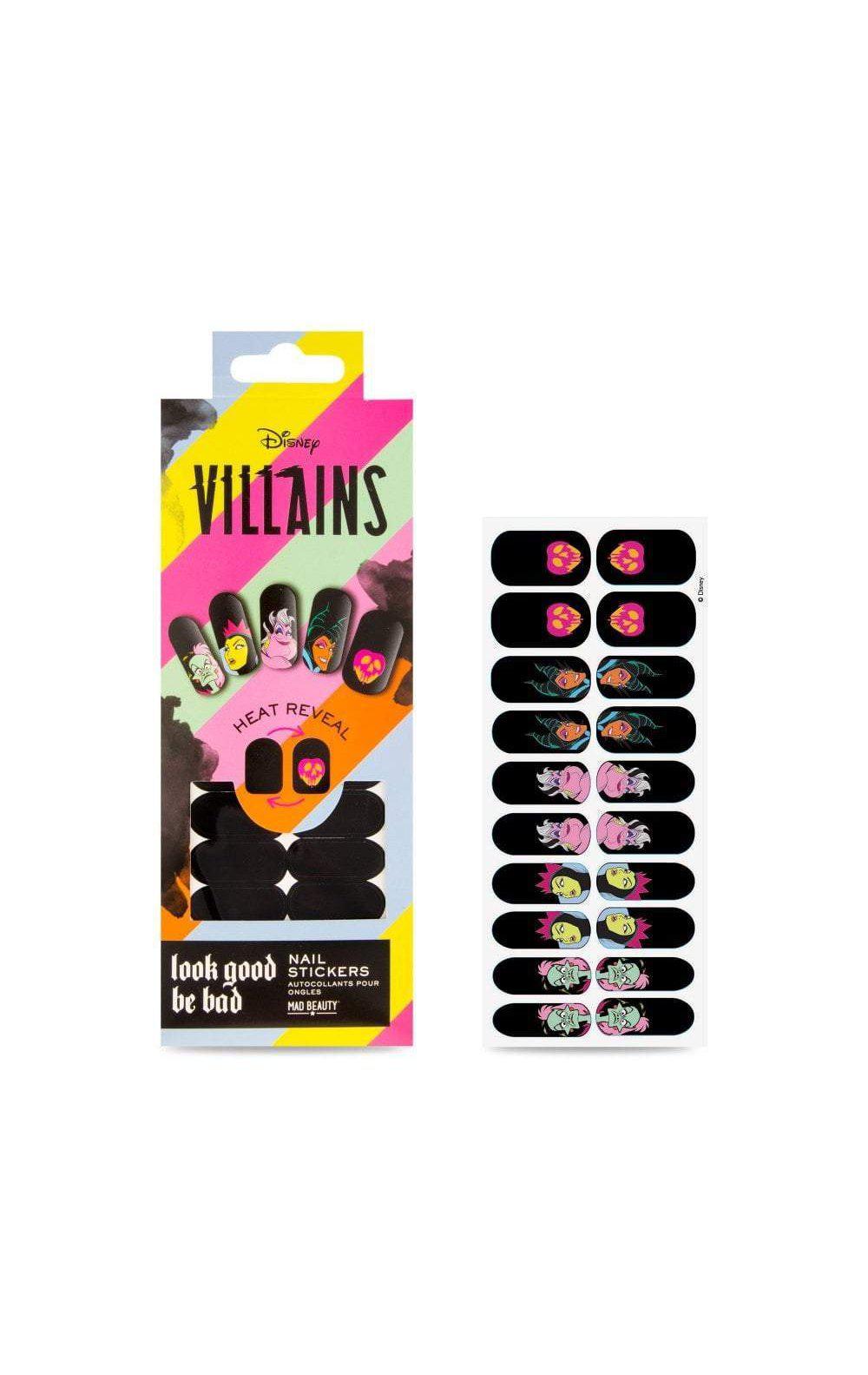 Mad Beauty Disney Pop Villains Heat Reveal Nail Stickers Nail Art by Mad Beauty as seen on celebrities