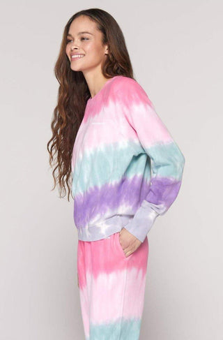 Shop Spiritual Gangster Tie Dye Bridget Raglan Sweatshirt - Premium Sweatshirt from Spiritual Gangster Online now at Spoiled Brat 