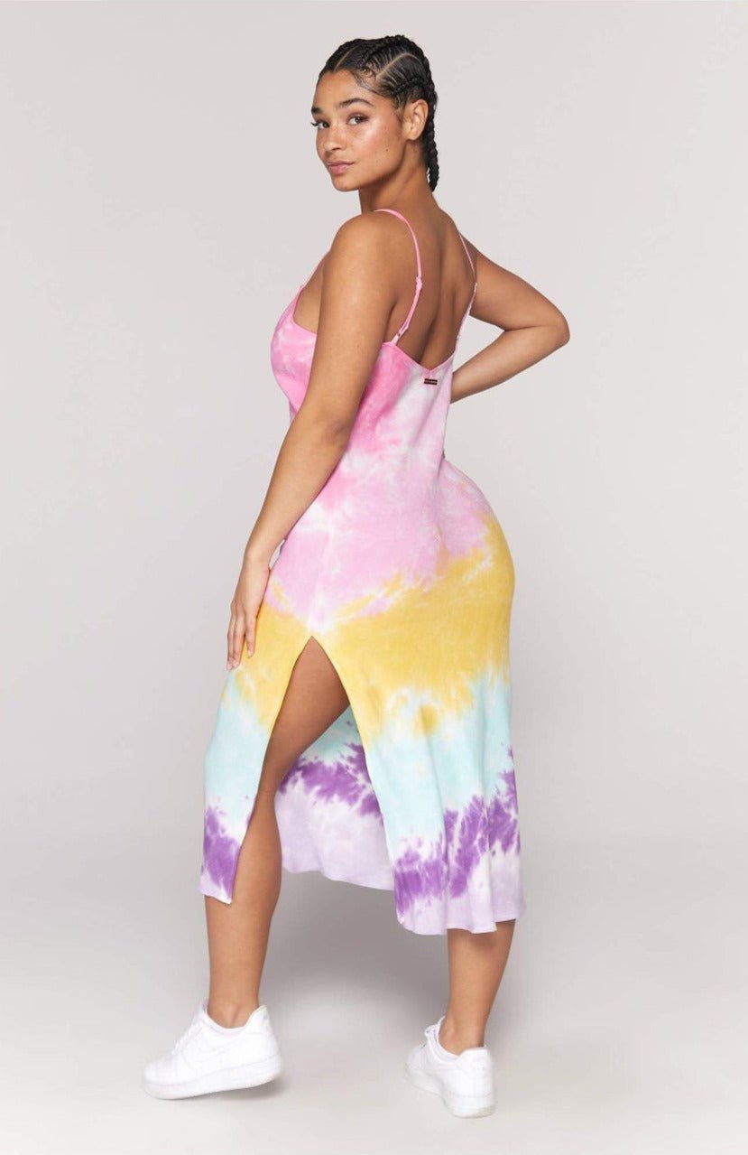 Shop Spiritual Gangster Spiritual Gangster Tie Dye Slip Maxi Dress online at Spoiled Brat