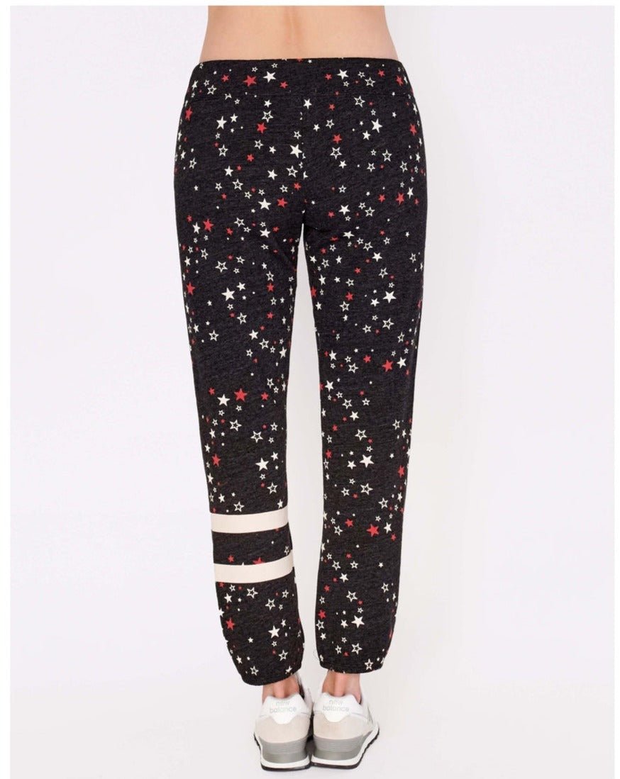 Sundry Clothing Stripe Stars Classic Sweatpants Sweatpants by Sundry as seen on celebrities