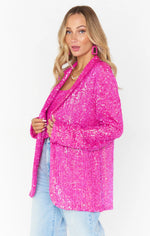 Shop Show Me Your Mumu Show Me Your Mumu Dance Blazer Pink Disco Sequin online at Spoiled Brat