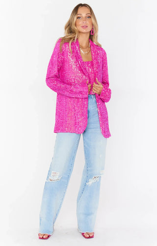 Shop Show Me Your Mumu Dance Blazer Pink Disco Sequin - Spoiled Brat  Online