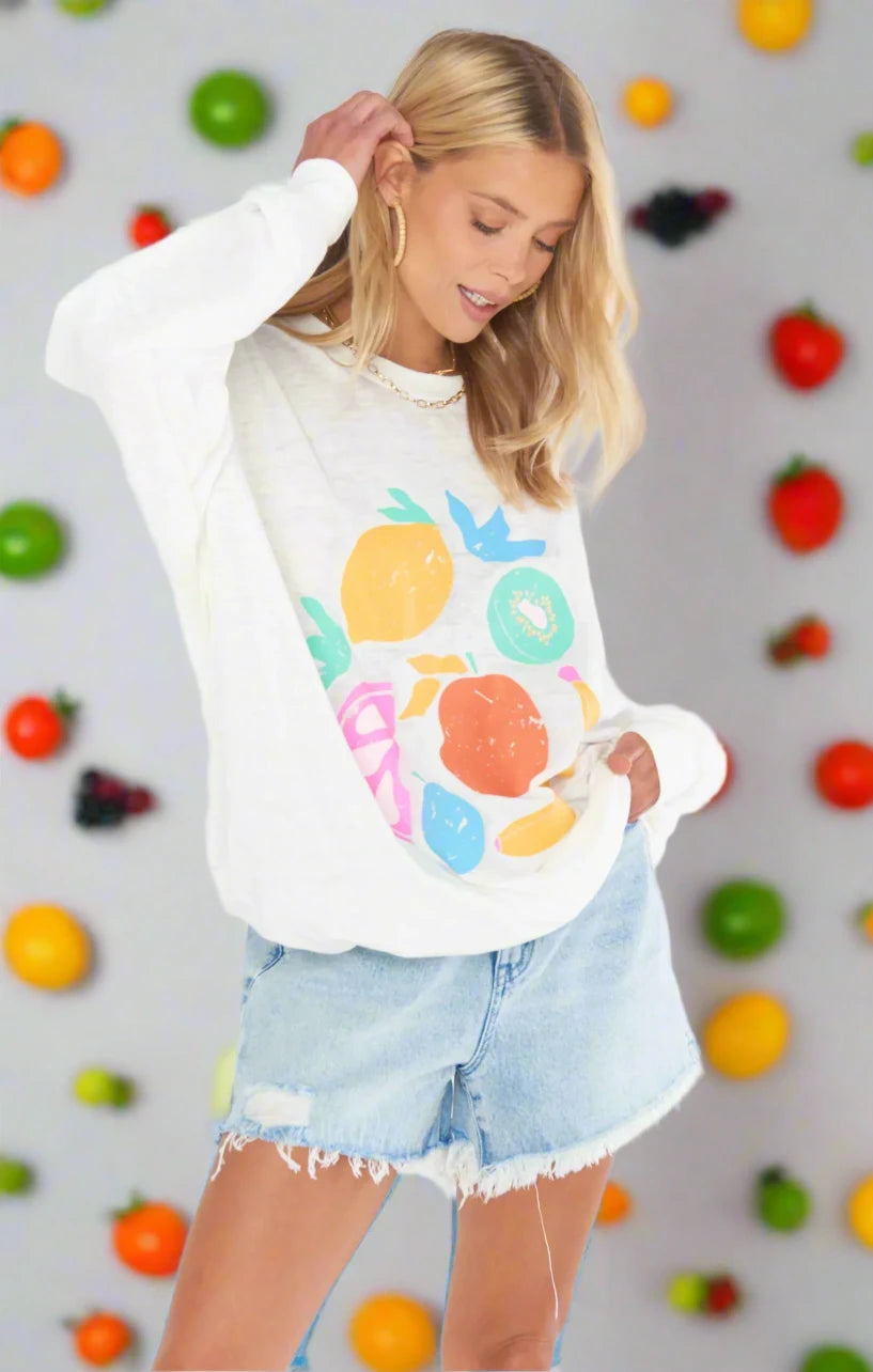 Shop Show Me Your Mumu Show Me Your Mumu Fruity James Sweatshirt online at Spoiled Brat