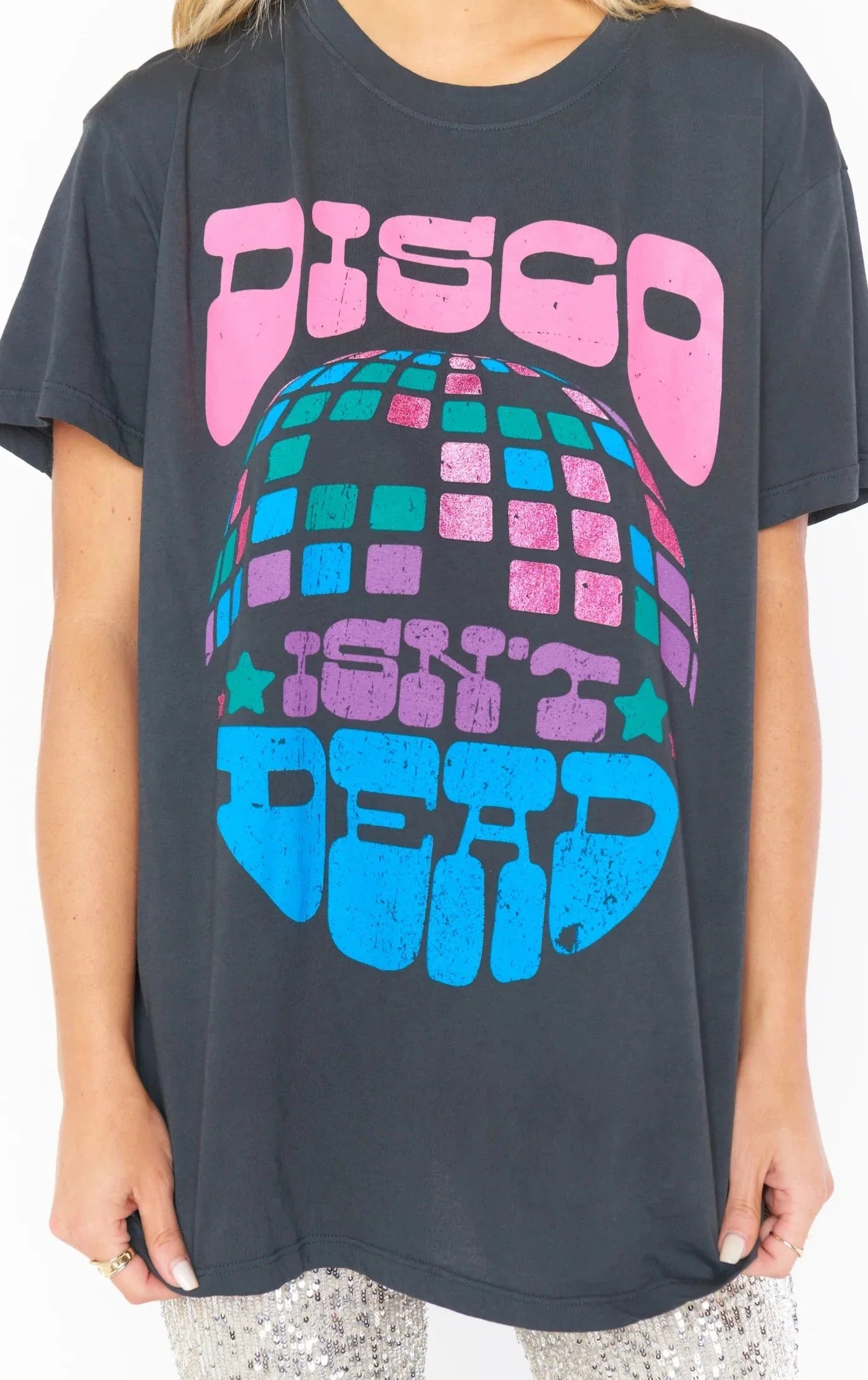 Shop Show Me Your Mumu Show Me Your Mumu Travis Tee Disco Graphic online at Spoiled Brat