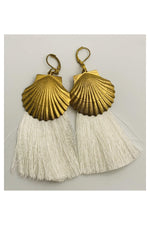 Shop Suzywan DELUXE Suzywan DELUXE Sea Shells Tassel Mermaid Earrings online at Spoiled Brat