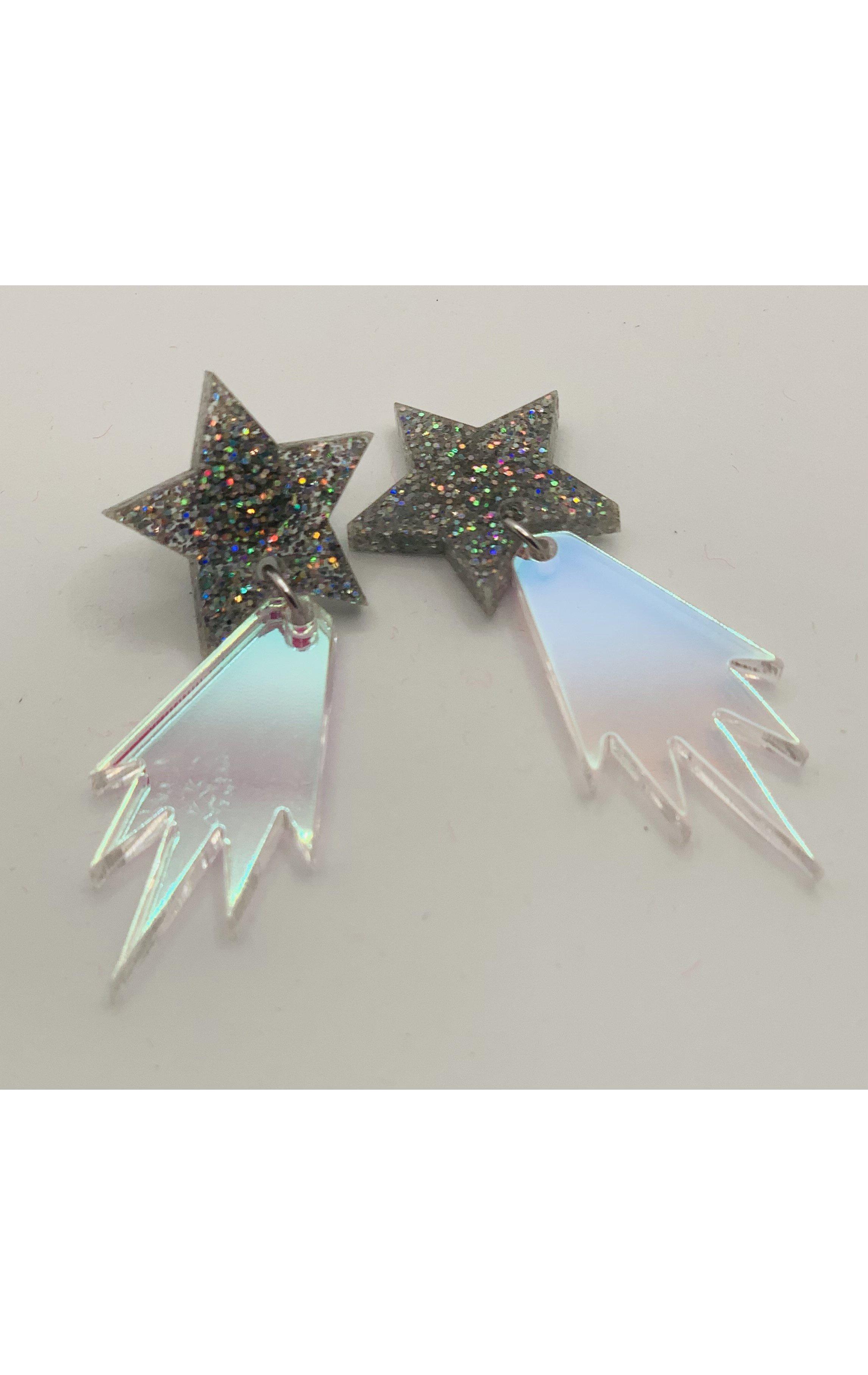 Suzywan DELUXE Falling Star Acrylic Earrings Earrings by Suzywan DELUXE as seen on celebrities