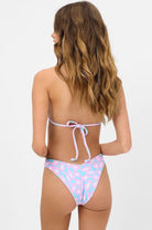Shop Frankies Bikinis Frankies Bikinis Bash Terry Halter Bikini Top in Daisy Dream Bikini Top for women – premium loungewear and festival fashion at Spoiled Brat