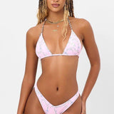Frankies Bikinis Tia Floral Chain Bikini Top as seen on Maude Apatow *Euphoria* by Frankies Bikinis – Bikini Top – S | Spoiled Brat UK