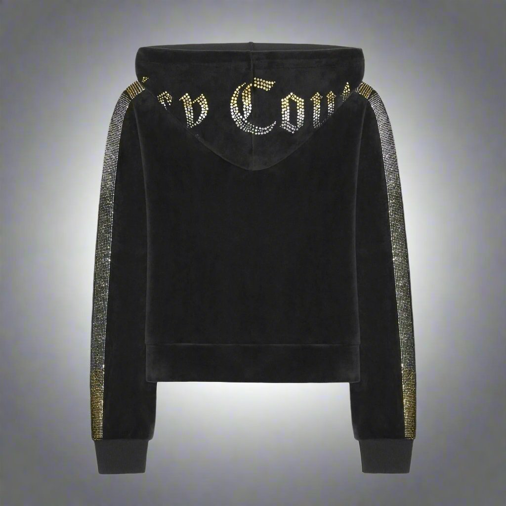 Shop Juicy Couture Juicy Couture Anniversary Long Sleeved Velour Hoodie Hoodie for women – premium loungewear and festival fashion at Spoiled Brat