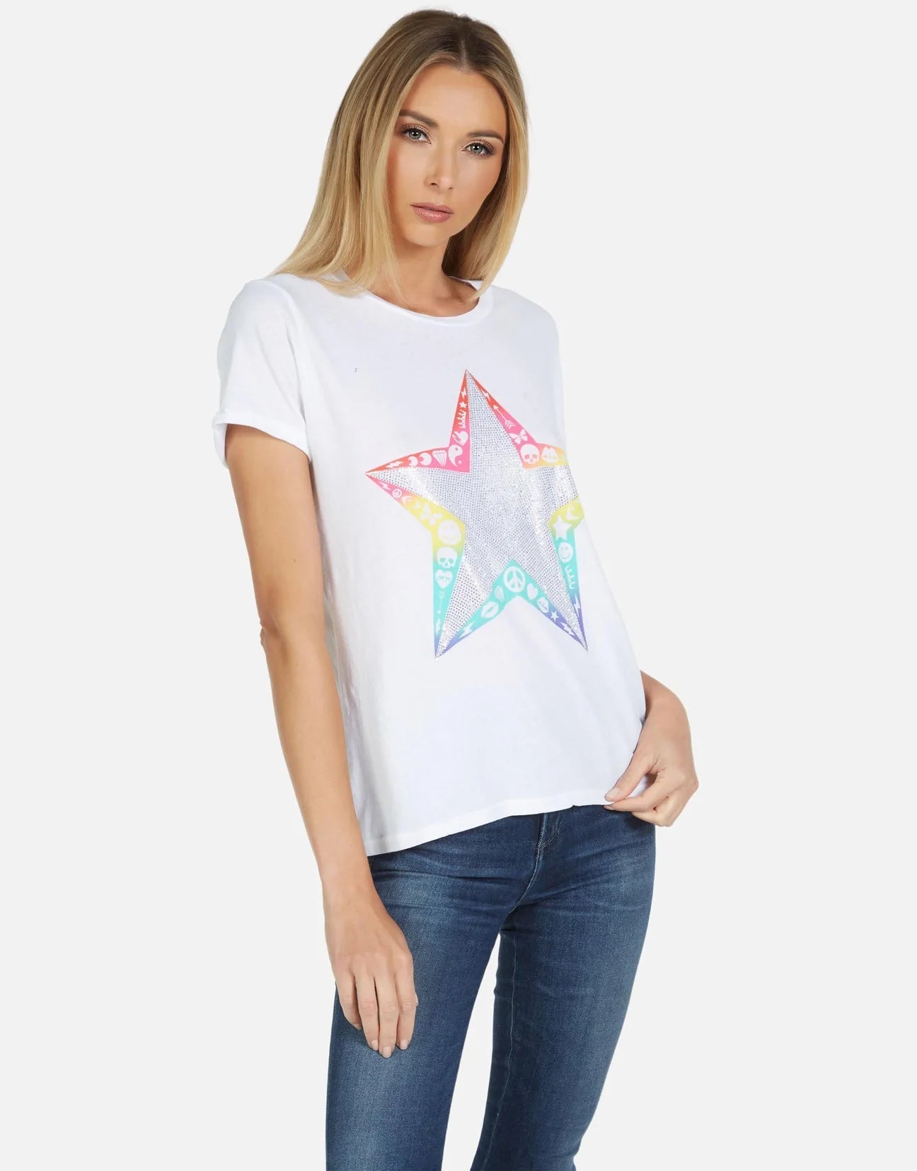 Shop Lauren Moshi Lauren Moshi Edda Elements Star T-Shirt T-Shirt for women – premium loungewear and festival fashion at Spoiled Brat